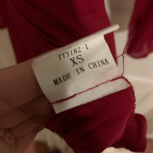 Windsor Sheer Long Sleeve Top with Black Bow XS - Picture 4 of 4